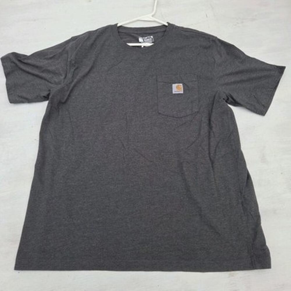 Carhartt Workwear Pocket T-Shirt Men’s Large Gray Short Sleeve Work Double-Sided